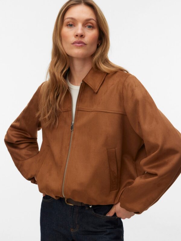 FAUX SUEDE BOMBER JACKET JOSEIDA
